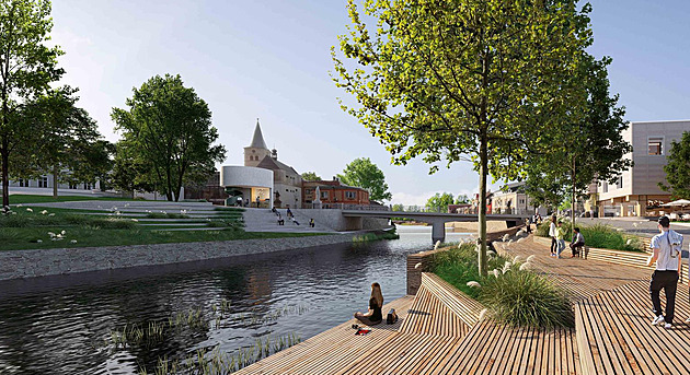 Výstavba náplavky zatraktivní nábřeží u řeky Bečvy ve Valašském Meziříčí